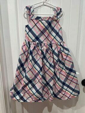Gymboree Plaid Sundress - Navy, Pink & White